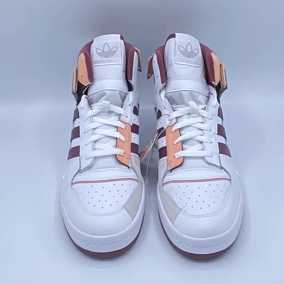 adidas Forum Exhibit Mid Cloud White / Victory Crimson / Ambient Blush - Picture 13 of 16